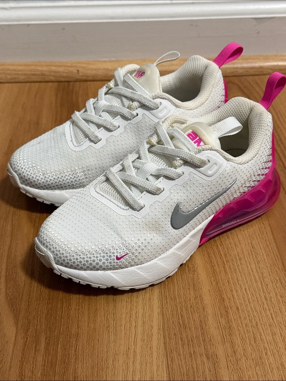 Nike White & Pink Kids' Air Max Sneakers